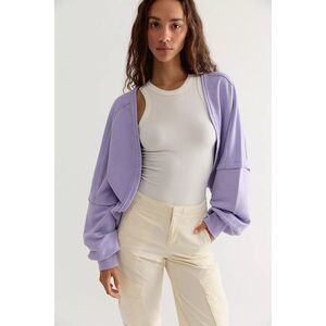 Free People Shrug It Off Sweatshirt Bolero Cardigan Size Medium NWOT